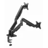 Brazo de monitor de escritorio ajustable GEMBIRD para dos pantallas con puertos USB, 43,2-81,3 cm (17-32 pulgadas)