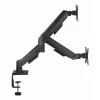 Brazo de monitor de escritorio ajustable GEMBIRD para dos pantallas con puertos USB, 43,2-81,3 cm (17-32 pulgadas)