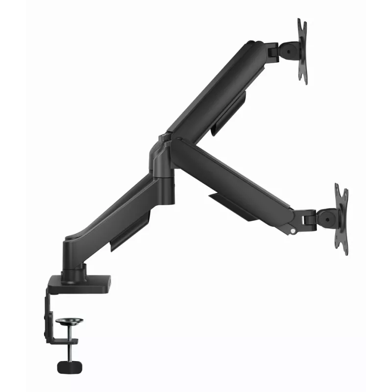 Brazo de monitor de escritorio ajustable GEMBIRD para dos pantallas con puertos USB, 43,2-81,3 cm (17-32 pulgadas)