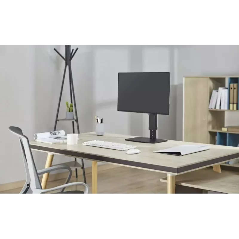 Gembird MS-D1ST-02 soporte de escritorio para monitor, regulable en altura y de movimiento completo, 17–32 pulgadas, 8 kg, negro