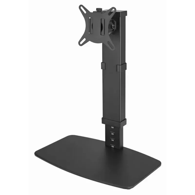 Gembird MS-D1ST-02 soporte de escritorio para monitor, regulable en altura y de movimiento completo, 17–32 pulgadas, 8 kg, negro
