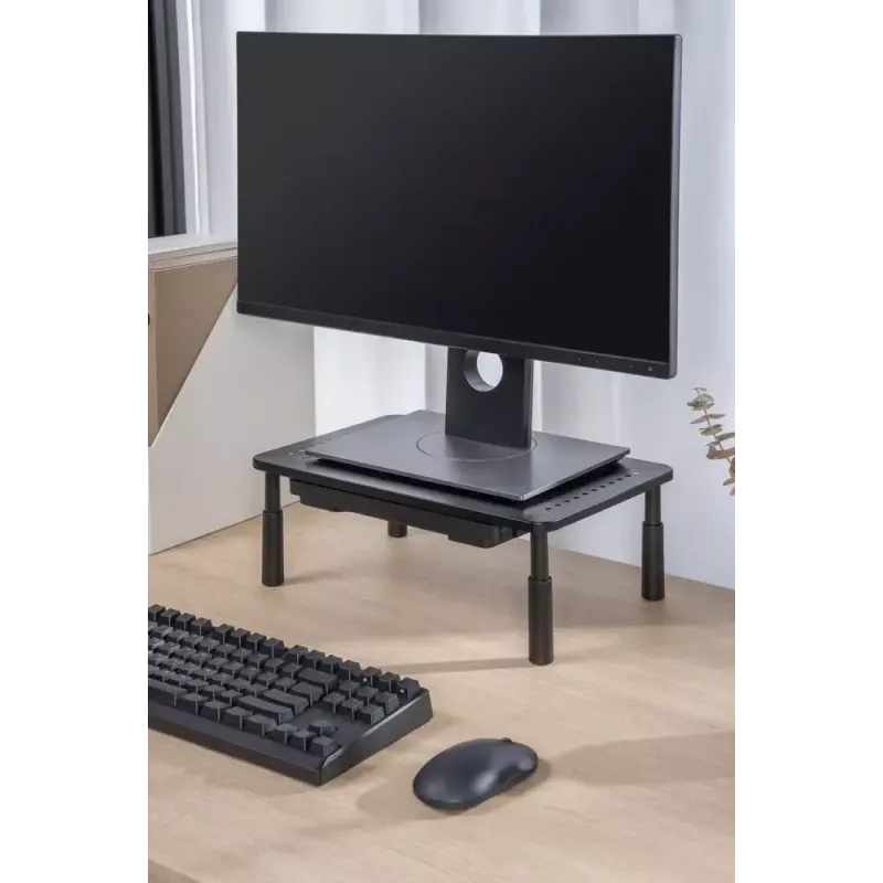 Gembird MS-TABLE-D-01 soporte regulable para monitor con cajón