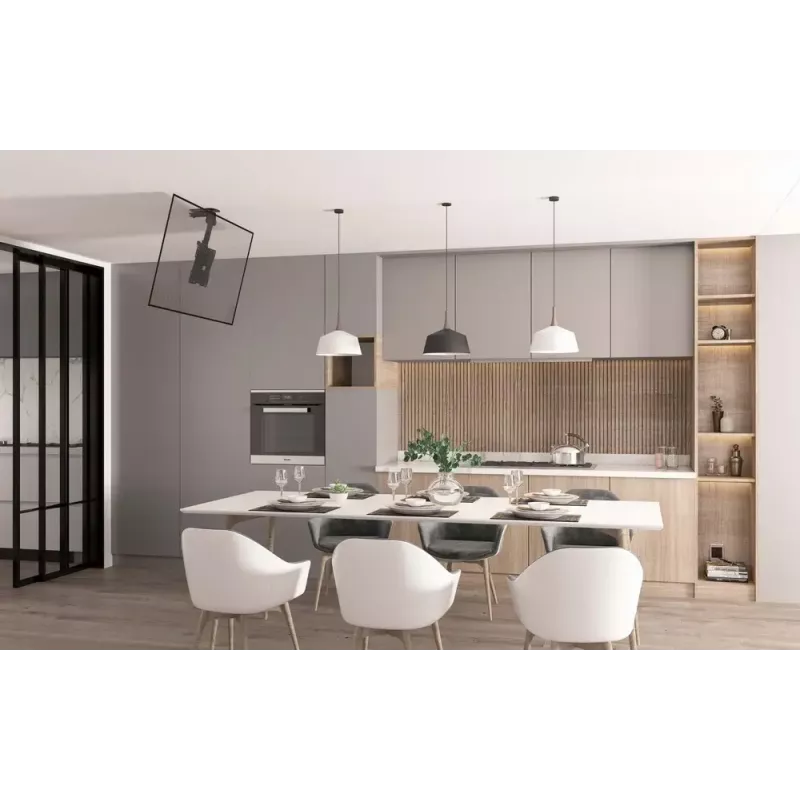 Soporte de techo para TV GEMBIRD CM-43ST-01, totalmente articulado, para televisores de 19–43 pulgadas, acero, inclinación 0–90°, giro ±45°, VESA 75×75–200×200, máx. 20 kg, negro