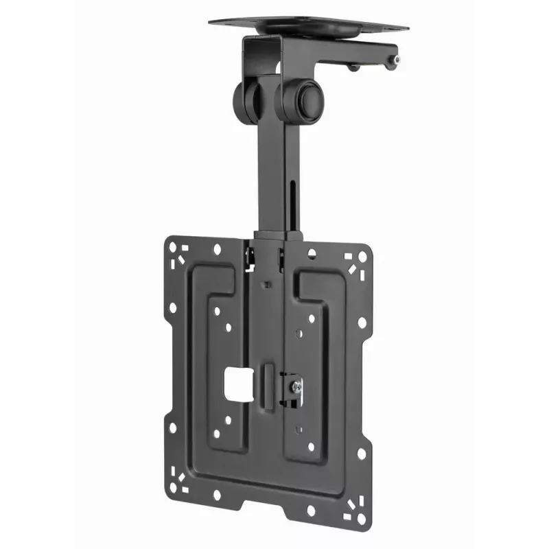 Soporte de techo para TV GEMBIRD CM-43ST-01, totalmente articulado, para televisores de 19–43 pulgadas, acero, inclinación 0–90°, giro ±45°, VESA 75×75–200×200, máx. 20 kg, negro