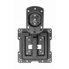 Soporte de techo para TV GEMBIRD CM-43ST-01, totalmente articulado, para televisores de 19–43 pulgadas, acero, inclinación 0–90°, giro ±45°, VESA 75×75–200×200, máx. 20 kg, negro