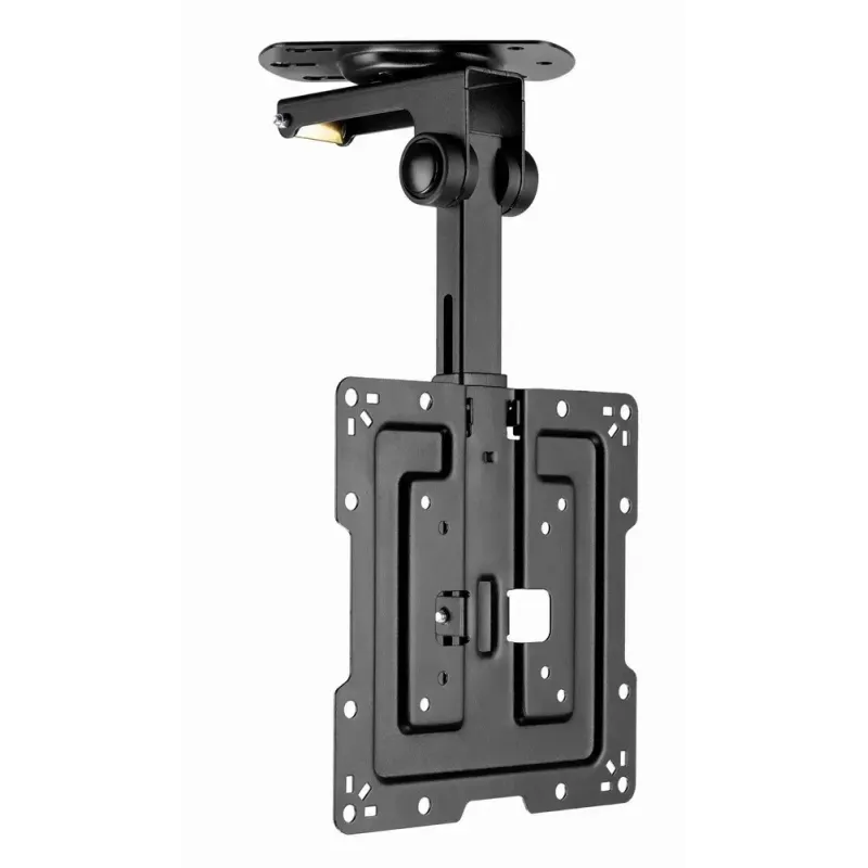 Soporte de techo para TV GEMBIRD CM-43ST-01, totalmente articulado, para televisores de 19–43 pulgadas, acero, inclinación 0–90°, giro ±45°, VESA 75×75–200×200, máx. 20 kg, negro