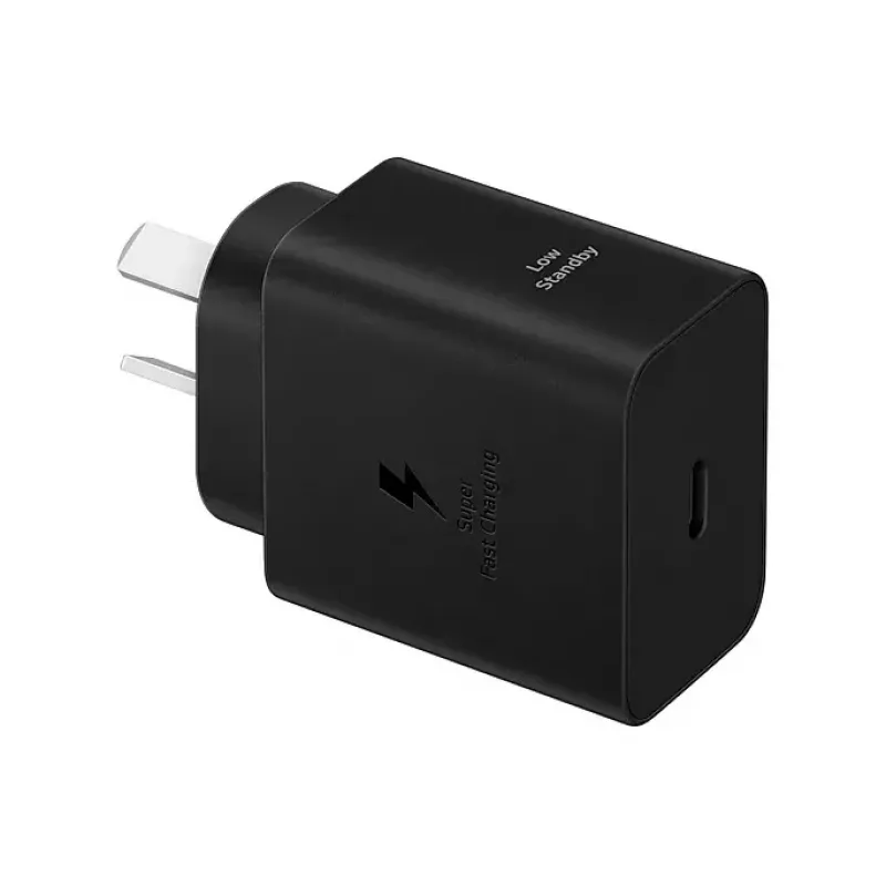 Cargador de pared Samsung EP-T4511 45W USB‑C PD 3.0, 100–240V, negro, para smartphone y tablet