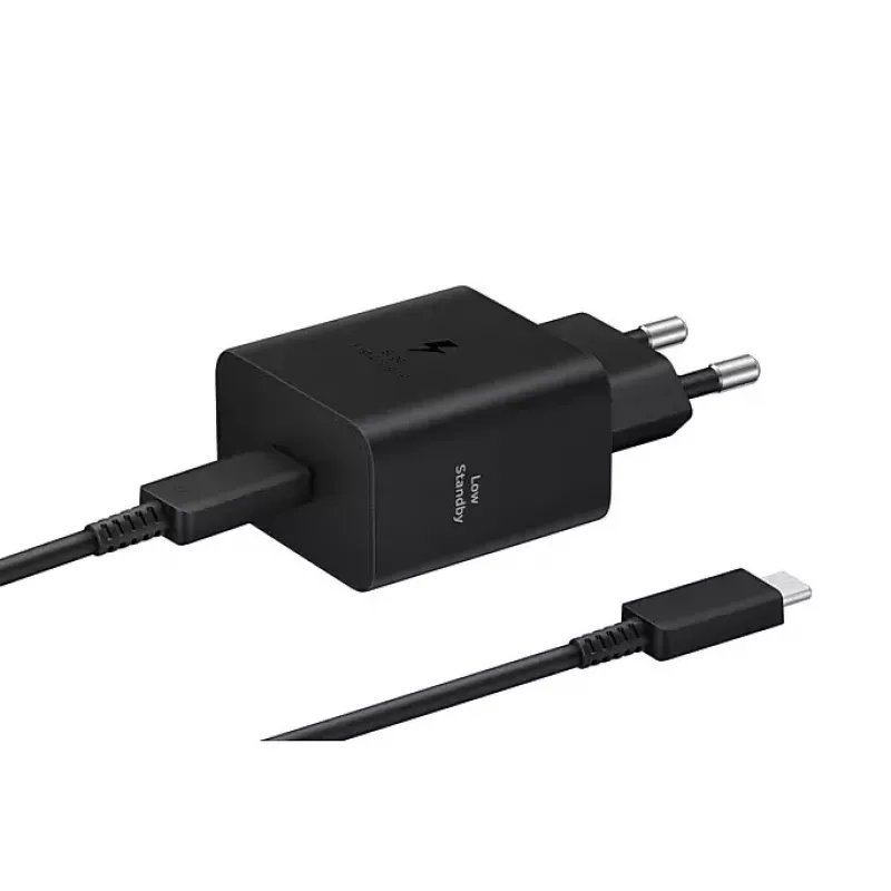 Cargador de pared Samsung EP-T4511 45W USB‑C PD 3.0, 100–240V, negro, para smartphone y tablet