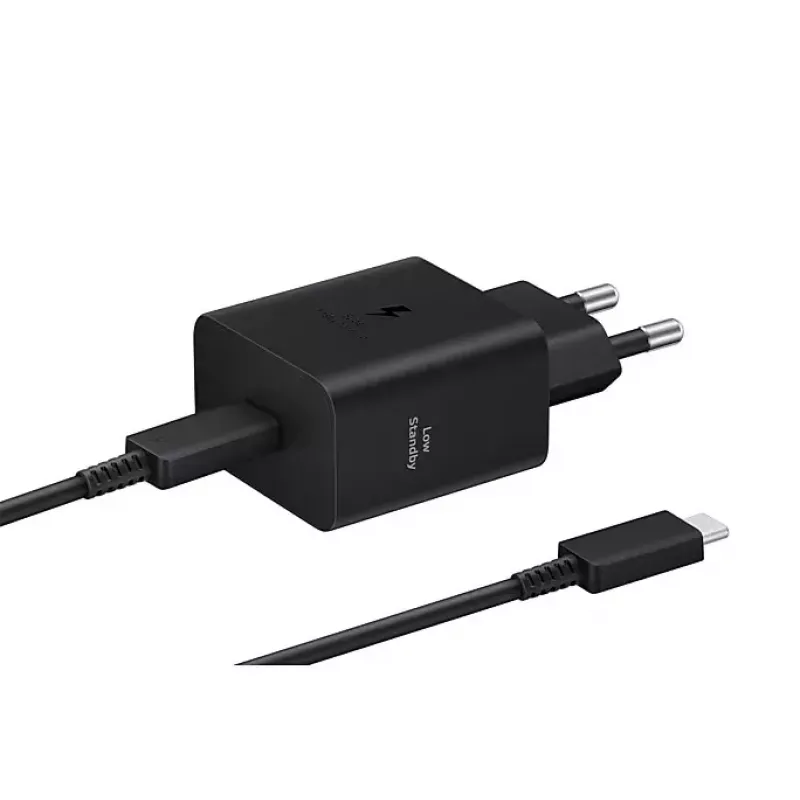 Cargador de pared Samsung EP-T4511 45W USB‑C PD 3.0, 100–240V, negro, para smartphone y tablet