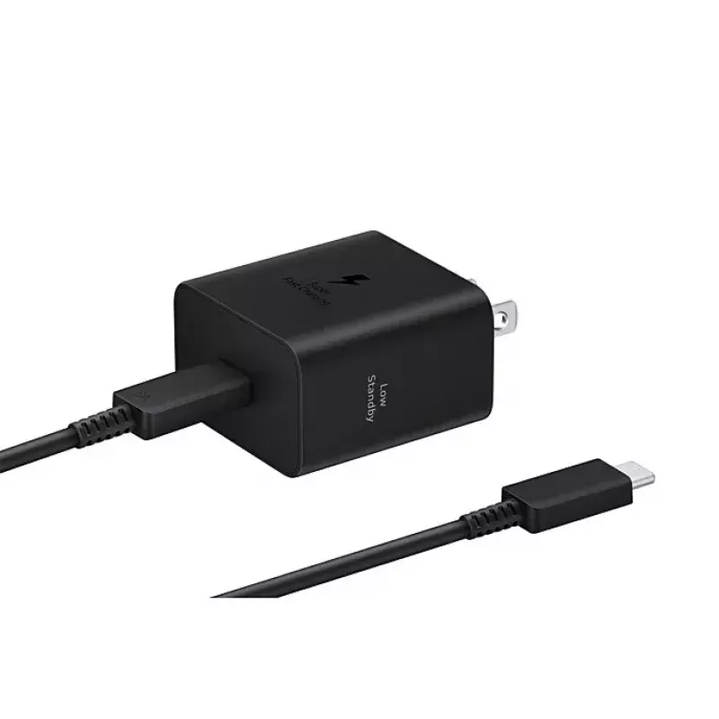 Cargador de pared Samsung EP-T4511 45W USB‑C PD 3.0, 100–240V, negro, para smartphone y tablet
