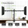 Soporte de monitor TECHLY ICA-LCD-382-D para 2 pantallas, pinza de mesa, hasta 27 inch, 20 kg, VESA 75x75–100x100, negro