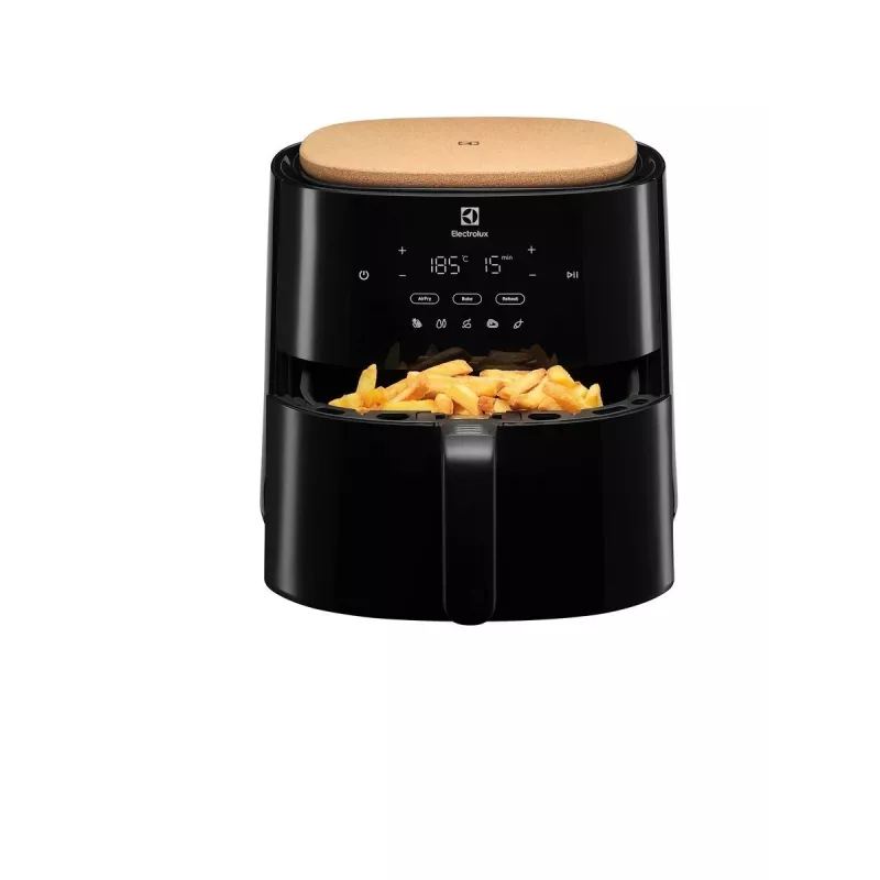 Freidora de aire Electrolux EAF5B — 5 l, 1500 W, hasta 200 °C, 8 programas, control táctil, pantalla LED
