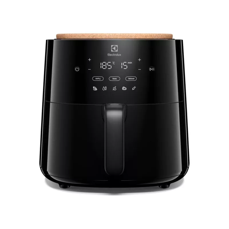 Freidora de aire Electrolux EAF5B — 5 l, 1500 W, hasta 200 °C, 8 programas, control táctil, pantalla LED