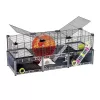Jaula para roedores FERPLAST Multipla Hamster large 107,5×37,5×42 cm, metal, negra