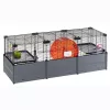 Jaula para roedores FERPLAST Multipla Hamster large 107,5×37,5×42 cm, metal, negra