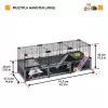 Jaula para roedores FERPLAST Multipla Hamster large 107,5×37,5×42 cm, metal, negra