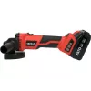 Amoladora angular YATO YT-828295, inalámbrica 18 V, sin escobillas, disco de 125 mm, 2 baterías Li-Ion de 4 Ah, 1,26 kg