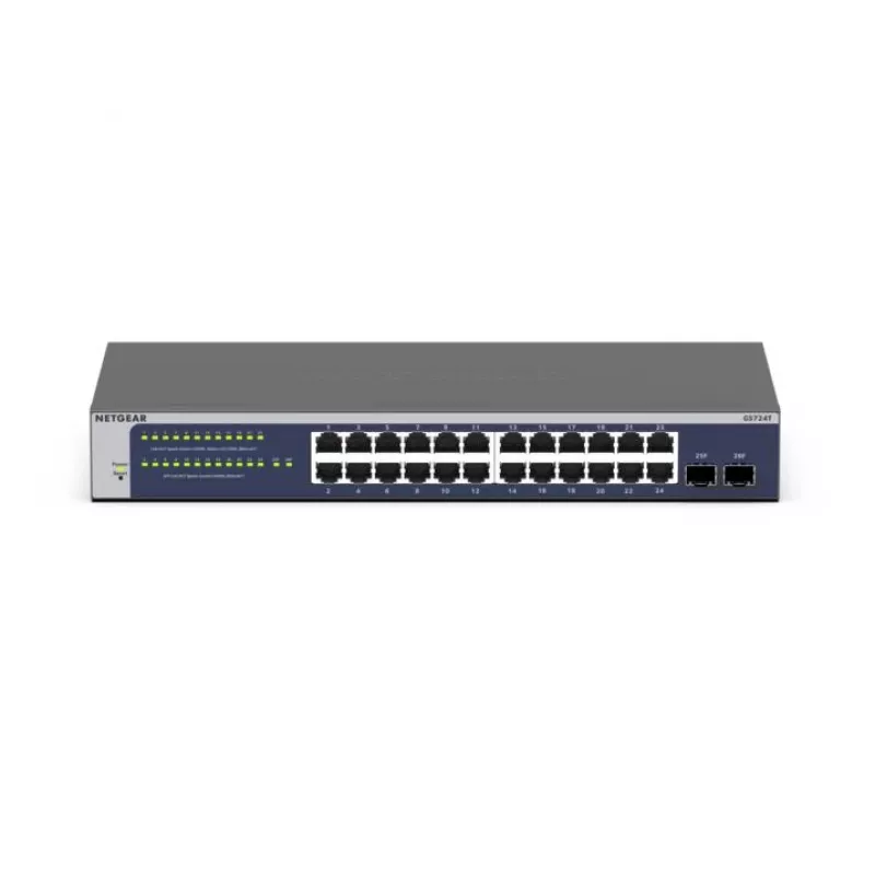 NETGEAR GS724Tv6 Managed L2+/L3 Gigabit Ethernet (10/100/1000) 1U azul, gris
