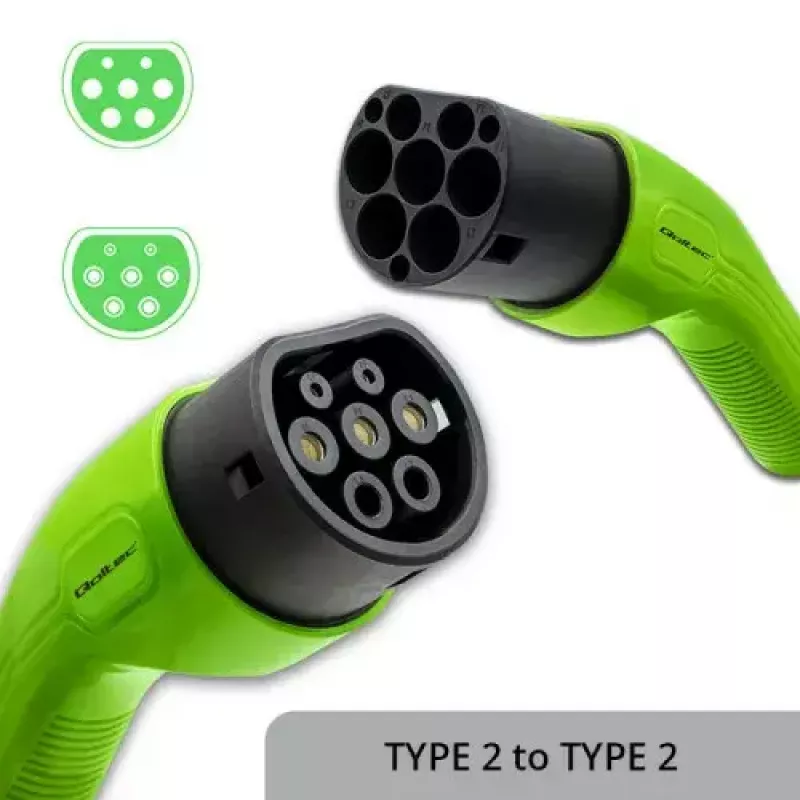 Cable de carga para vehículos eléctricos Qoltec 52472 Type 2 5m 7kW 32A