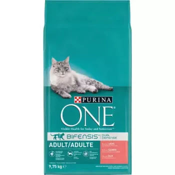 Comida seca para gatos Purina Nestlé PURINA One 12430964, gatos adultos, salmón, 9,75 kg, proteína 34%, grasa 14%