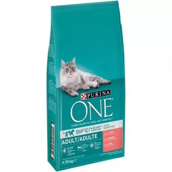 Comida seca para gatos Purina Nestlé PURINA One 12430964, gatos adultos, salmón, 9,75 kg, proteína 34%, grasa 14%