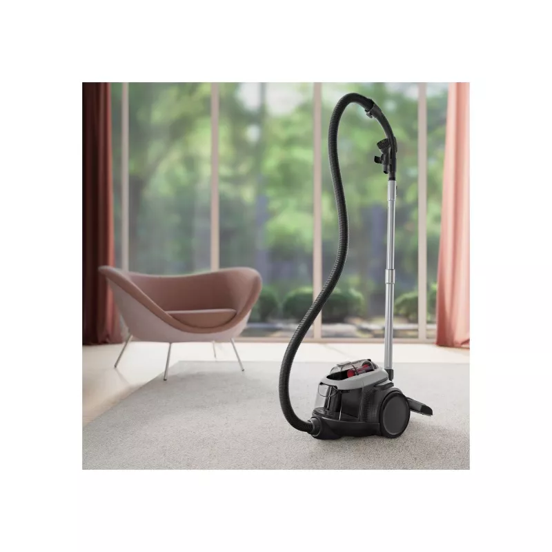 Aspirador Electrolux EL61A4UG, aspirador en seco sin bolsa, 700 W máx, 170 W de potencia de aspiración, cable de 9 m, radio de 12 m, gris
