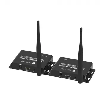 Extensor AV Techly IDATA HDMI-WL55 transmisor y receptor AV negro