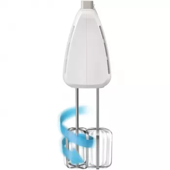Philips HR3705/00 Daily Collection batidora de mano, 300 W, 5 velocidades + turbo, varillas y ganchos amasadores, cable de 1,2 m, blanca