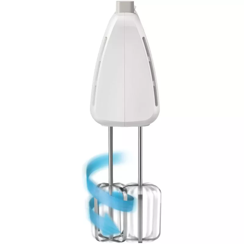 Philips HR3705/00 Daily Collection batidora de mano, 300 W, 5 velocidades + turbo, varillas y ganchos amasadores, cable de 1,2 m, blanca