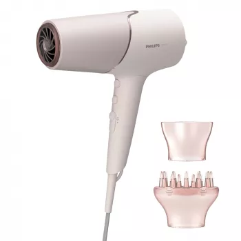 Secador de pelo Philips BHD530/00 2300 W, 6 velocidades/6 ajustes de calor, iónico, Cool Shot, difusor y concentrador, rosa