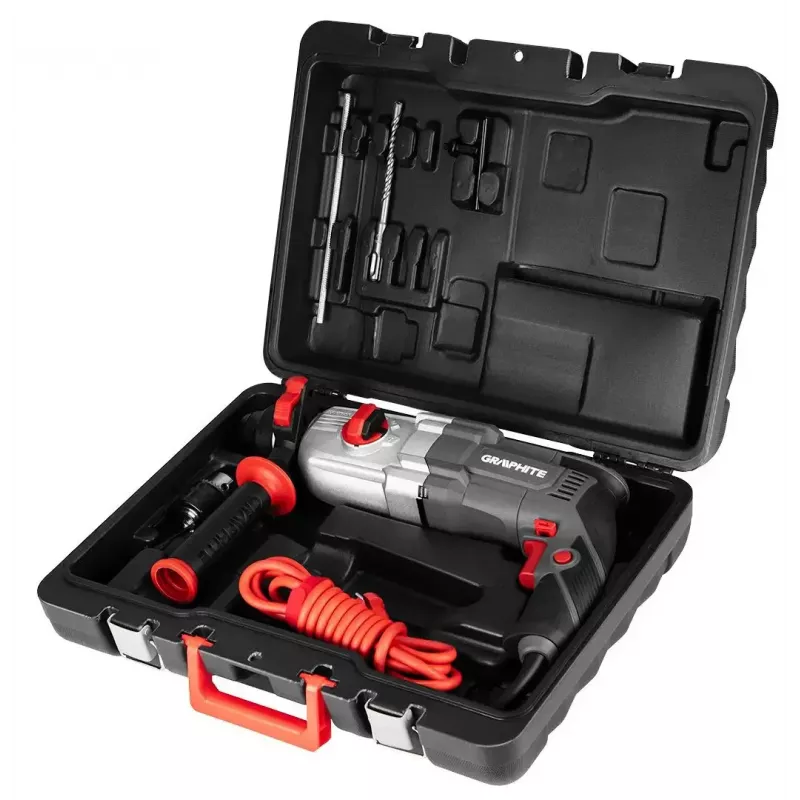 Martillo perforador GRAPHITE 58G539 — diseño compacto de una pieza