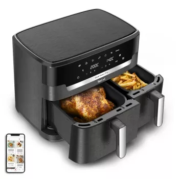 Freidora Tefal Easy Fry Dual XXL EY942HE0 doble 11 L de sobremesa 2020 W freidora de aire gris