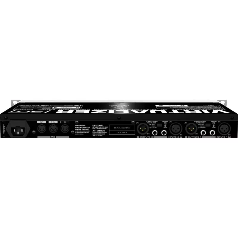 Procesador de efectos Behringer FX2000 44,5 mm de ancho 483 mm de profundidad 217 mm de alto