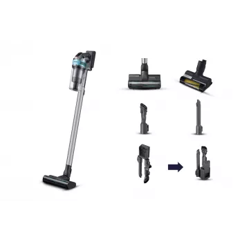 Aspirador vertical 2 en 1 Samsung VS20B75AGR1 con batería, sin bolsa, 550 W, negro, color menta