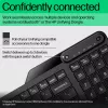 Ratón inalámbrico HP 475 Dual-Mode — QWERTY de tamaño completo, RF + Bluetooth 5.3, teclado numérico, negro, 376×153×19 mm