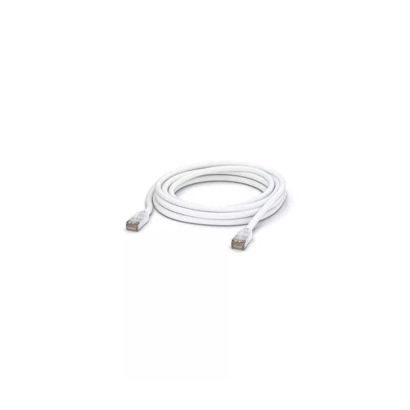 Cable de red UBIQUITI UACC-CABLE-PATCH-OUTDOOR-5M-W, RJ-45 Cat5e, hilo de cobre, 5 m, blanco, S/UTP