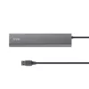 Trust Halyx 24967 hub USB de 7 puertos, USB 3.2 Gen 1, Type-A, 5000 Mbit/s, plateado