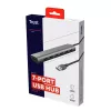 Trust Halyx 24967 hub USB de 7 puertos, USB 3.2 Gen 1, Type-A, 5000 Mbit/s, plateado