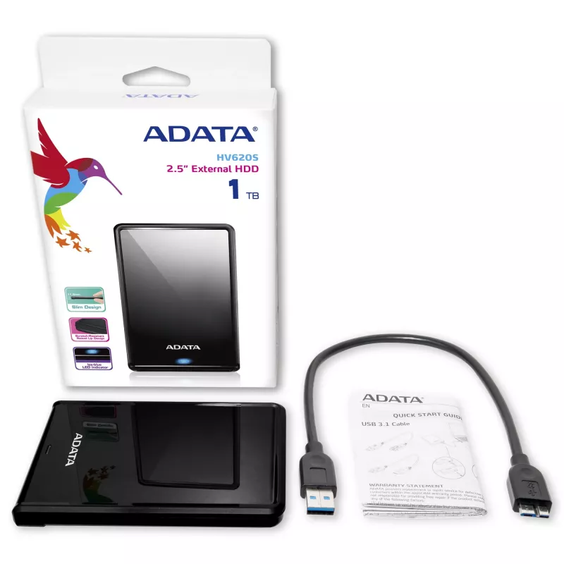 ADATA HV620S disco duro externo 1 TB 2,5