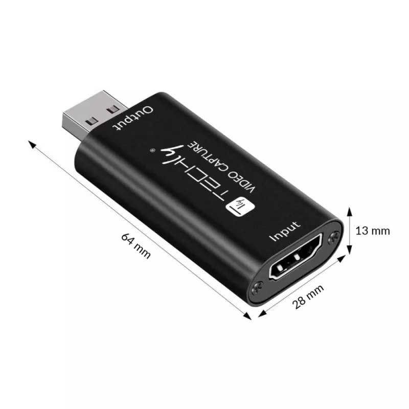 Techly I-USB-VIDEO-1080TY capturadora de vídeo HDMI a USB, 1920x1080 (1080p)