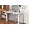 Bastidor de mesa con altura regulable eléctrica DIGITUS, doble motor, 3 niveles, blanco