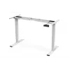 Bastidor de mesa con altura regulable eléctrica DIGITUS, doble motor, 3 niveles, blanco