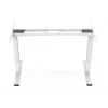 Bastidor de mesa con altura regulable eléctrica DIGITUS, doble motor, 3 niveles, blanco