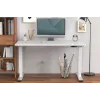 Bastidor de mesa con altura regulable eléctrica DIGITUS, doble motor, 3 niveles, blanco