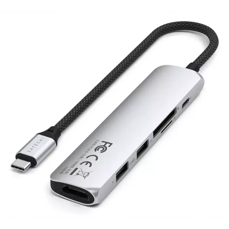 Hub USB Type-C Satechi ST-P6SS 10000 Mbit/s Silver