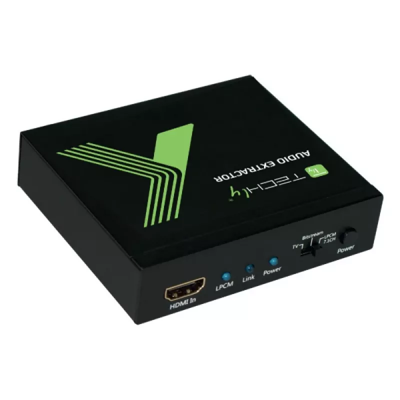 Extractor de audio Techly 7.1 LPCM HDMI 4K UHD 3D IDATA HDMI-EA74K