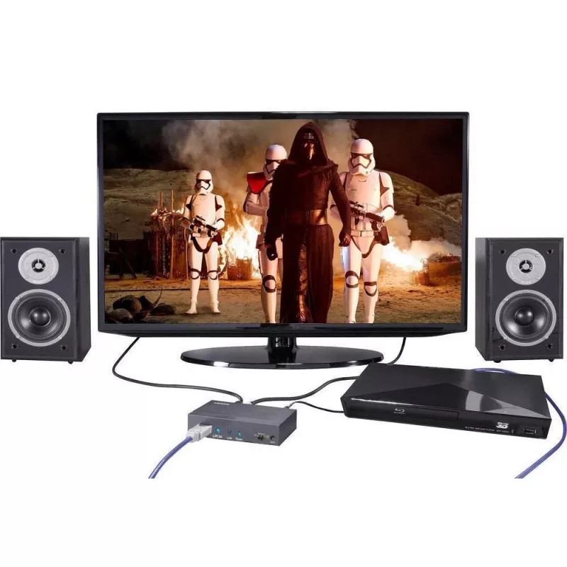 Extractor de audio Techly 7.1 LPCM HDMI 4K UHD 3D IDATA HDMI-EA74K