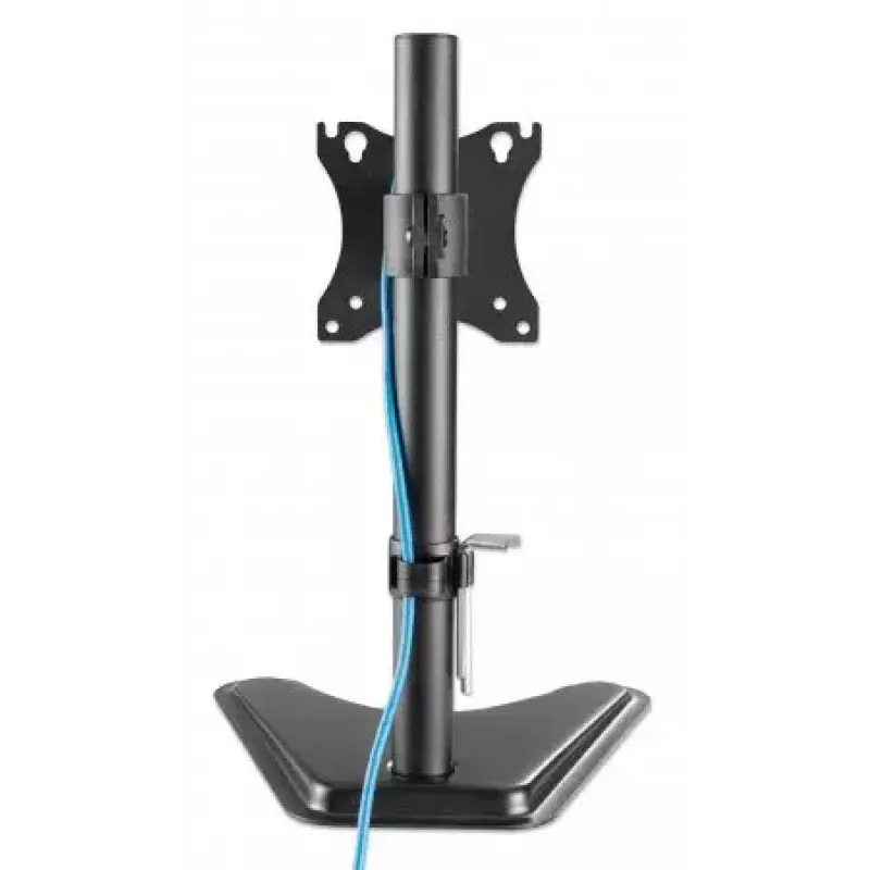 Soporte de mesa para TV y monitor MANHATTAN 10–27 pulgadas inclinable/giratorio/orientable VESA 75×75–100×100, máx. 7 kg, negro