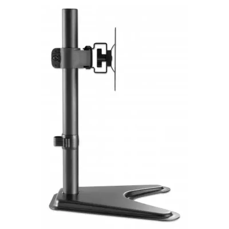 Soporte de mesa para TV y monitor MANHATTAN 10–27 pulgadas inclinable/giratorio/orientable VESA 75×75–100×100, máx. 7 kg, negro