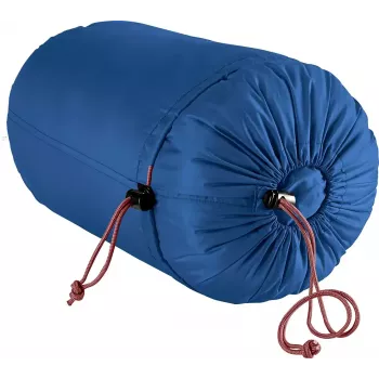 Saco de dormir de momia DEUTER Starlight para altura corporal 130–170 cm, relleno de fibra hueca, verano, 910 g, con capucha, nightblue/redwood